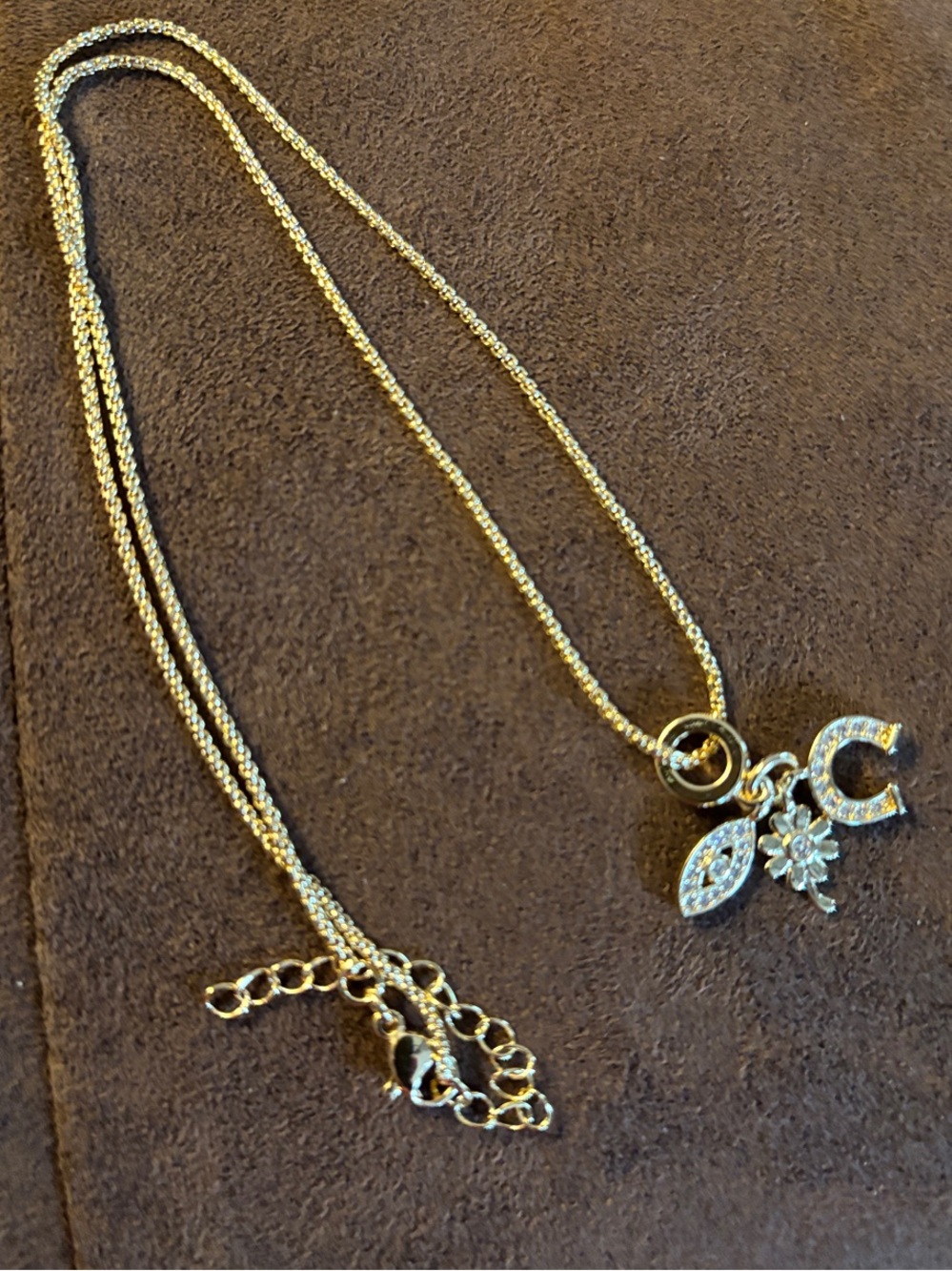 Pretty Bird jewelry Gold Tone Charm Pendant Necklace with CZ Accents